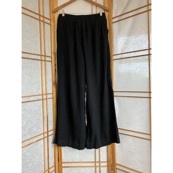 A New Day Wide Leg Pants Womens Linen & Rayon Blend Elastic Waist Relaxed - Picture 6 of 8